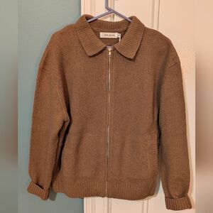 Aya Muse Women's Camel Zip-Up Sweater/Jacket/Cardigan Size Small,$450